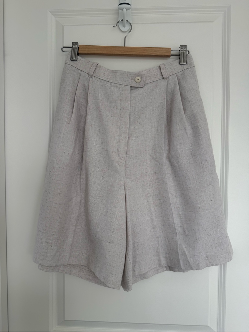 PENMAN’S | Vintage High-Waist Linen Blend Tailored Shorts - size 14